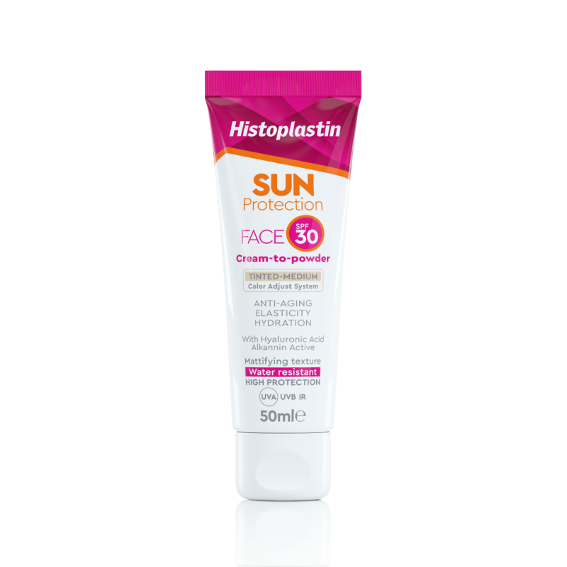 Heremco Histoplastin Sun Protection Face Cream to Powder Tinted SPF30+ Αντηλιακή Κρέμα Προσώπου με Χρώμα 50ml