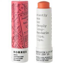 Korres Lip Butter Stick με Μανταρίνι SPF15 Ροδακινί 5ml - Korres