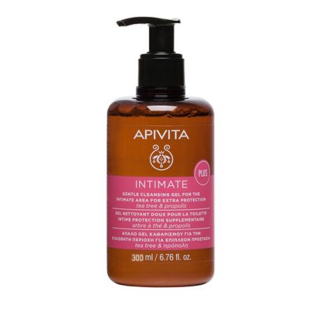 Apivita Intimate Plus - Απαλό Gel Καθαρισμού Για Την Ευαίσθητη Περιοχή Με Tea Tree & Πρόπολη 300ml