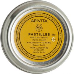 Apivita Pastilles Θυμάρι & Μέλι για τον Ερεθισμένο Λαιμό 45gr - Apivita