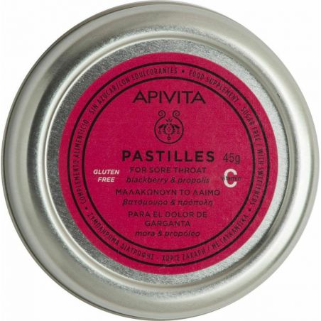 Apivita Pastilles Για Τον Λαιμό Με Βατόμουρο & Πρόπολη 45gr